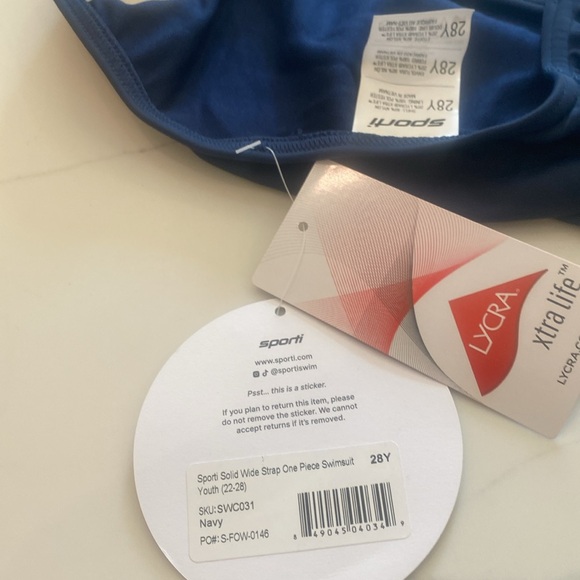 Girls Competitive Team Swimsuit - Sz 28 Y - Picture 5 of 7